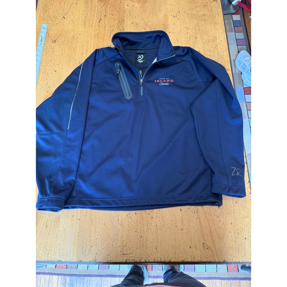 Zero Restriction Quarter Zip Size M Navy Blue Island Classic Golf Pullover‎ Mens